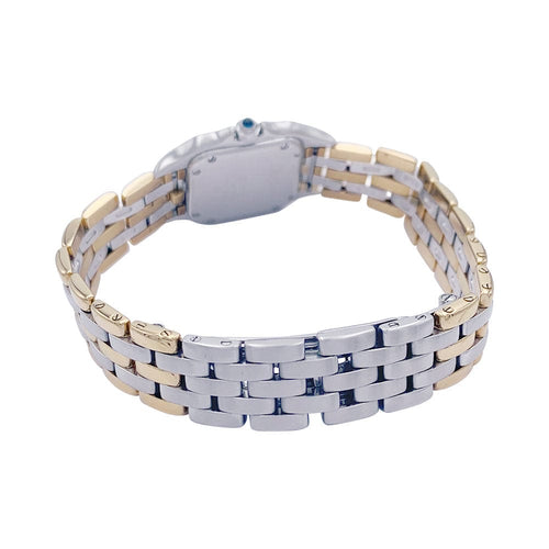 Montre Montre Cartier, "Panthère", acier, trois rangs d'or. 58 Facettes 32638