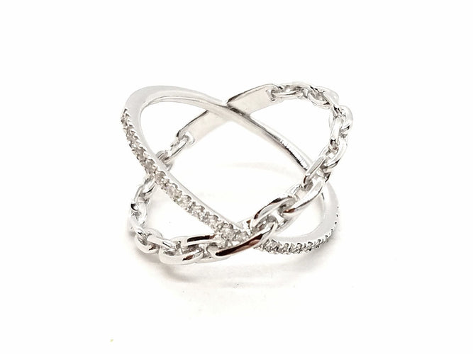 Bague 53 Bague Or blanc Diamant 58 Facettes 578806RV