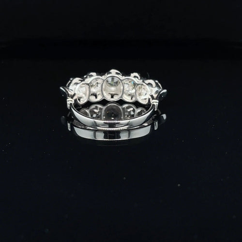 Bague 55 Bague Art Déco Or Diamant "Five-Stone" 58 Facettes