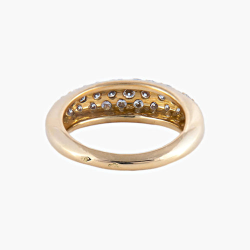 Bague Or Jaune / Diamants BAGUE  JONC OR & DIAMANTS 58 Facettes BO/220039