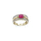 Bague 52.5 Bague bandeau 2 Ors Rubis Diamants 58 Facettes REF2213-11