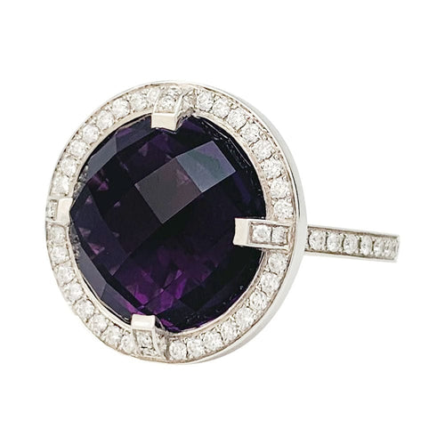 Bague 52 Bague Chaumet, "Attrape-moi...si tu m'aimes", or blanc, améthyste, diamants. 58 Facettes 31781