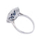 Bague 52 Bague Pompadour, or blanc, platine, saphir et diamants. 58 Facettes 32293