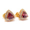 Boucles d'oreilles Boucles d'oreilles rhodolites diamants or rose 58 Facettes