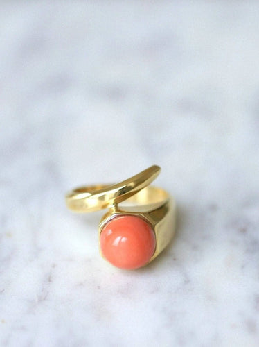 Bague Bague clou or et corail 58 Facettes