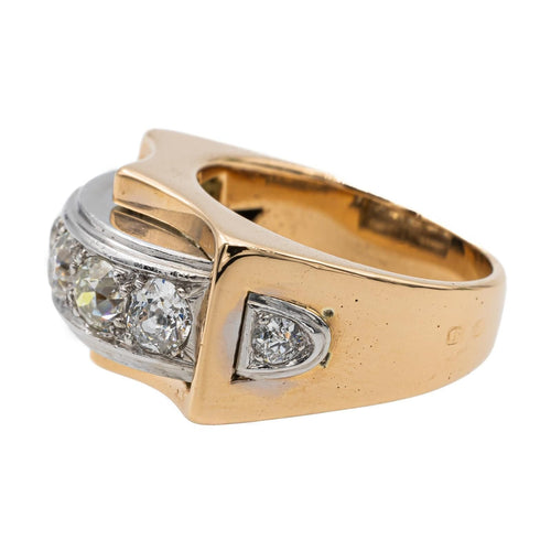 Bague 47 Bague Tank Or jaune Diamant 58 Facettes 2560533CN