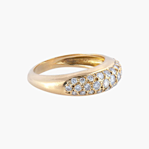 Bague Or Jaune / Diamants BAGUE  JONC OR & DIAMANTS 58 Facettes BO/220039