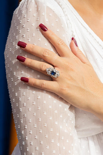 Bague 49 Bague Or blanc Saphir 58 Facettes 2538672CN