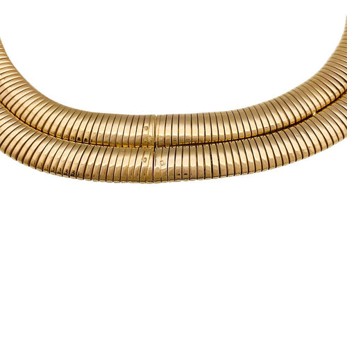 Collier Collier, "Tubogas", or jaune. 58 Facettes 31322