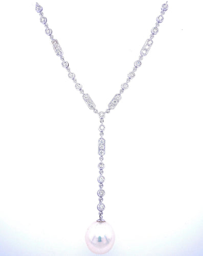 Collier Pendentif collier Art Déco Perles Diamant 58 Facettes