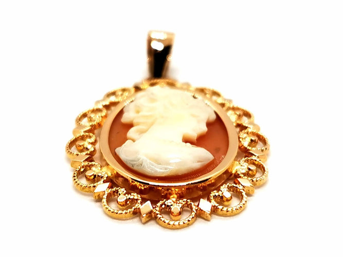Pendentif Pendentif Camée Or jaune Agate 58 Facettes 1670503CN