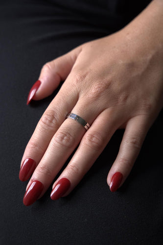 Bague 54 Dinh Van Bague Seventies Or blanc 58 Facettes 00031GD