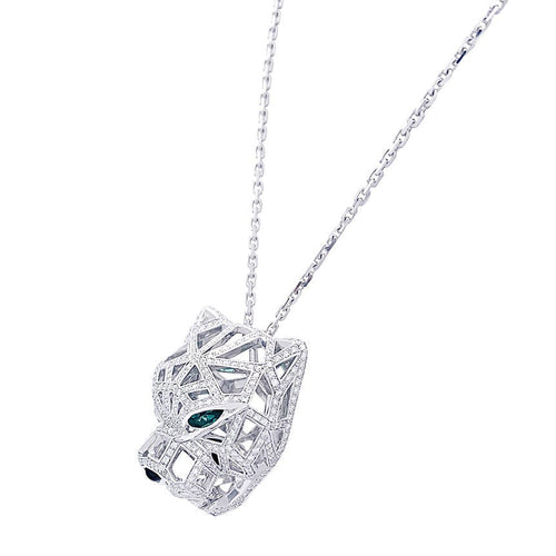 Collier Collier Cartier, Panthère de Cartier, or blanc, diamants. 58 Facettes 32528