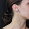 Boucles d'oreilles Boucles d'oreilles saphirs et diamants or blanc 58 Facettes 21-848