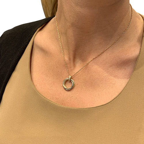Collier Collier Cartier, "Trinity", trois ors, diamants. 58 Facettes 31787