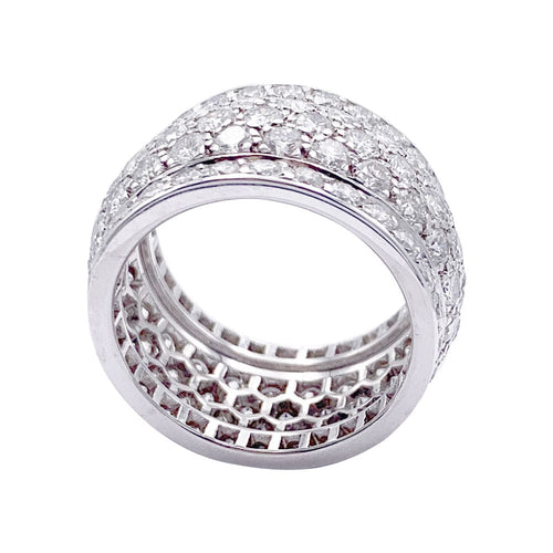 Bague 55 Bague Cartier, "Nigeria", pavage diamants. 58 Facettes 32832