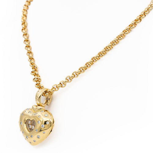 Pendentif Chopard Collier Pendentif Happy Diamonds Or jaune Diamant 58 Facettes 1718913CN