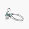 Bague Or blanc / Diamants BAGUE  « NOEUD » DIAMANTS & EMERAUDE 58 Facettes BO/0300812