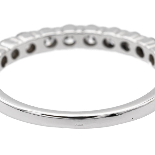 Bague 52 Bague Demi alliance Or blanc Diamant 58 Facettes 2513750CN