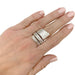 Bague 54 Bague or blanc tubogas. 58 Facettes 32098