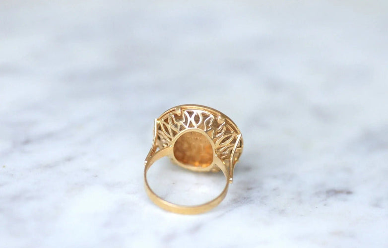 Bague 54 Bague or pièce Napoléon 10 Francs 58 Facettes