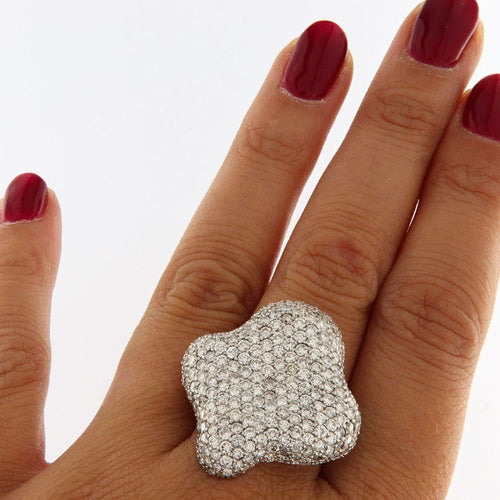 Bague 56.5 Bague Nuage pavage diamants 5,17 ct 58 Facettes G3405