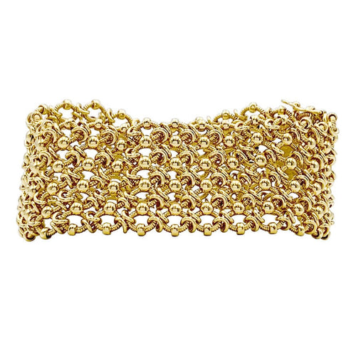 Bracelet Bracelet vintage Cartier, Résille, or jaune. 58 Facettes 32443