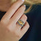 Bague Bague vintage citrines argent 58 Facettes