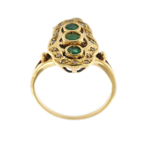 Bague 56 Bague émeraudes et diamants 58 Facettes 28609