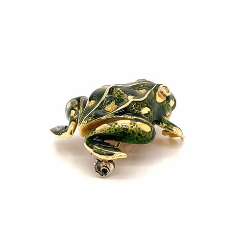 Broche TIFFANY & CO 6 Pendentif/broche grenouille Email Diamants 58 Facettes