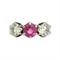 Bague 54 Bague or jaune trilogie saphir rose et diamants 58 Facettes 1-1187/2
