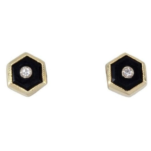 Boucles d'oreilles BOUCLES D'OREILLES ANCIENNES ONYX ET DIAMANTS 58 Facettes 062511