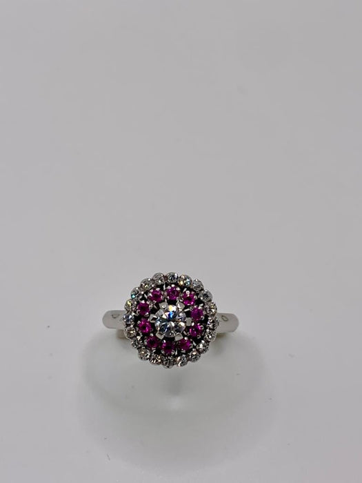 Bague 55 Bague vintage rubis diamants 58 Facettes