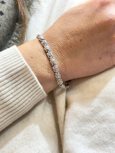 Bracelet Bracelet ancien en platine et diamants 58 Facettes