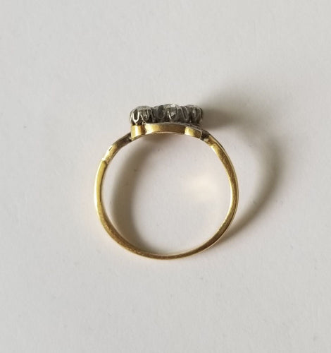 Bague 55 Bague ancienne diamants 0.20 carats 58 Facettes