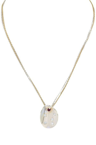 Collier COLLIER DE CRÉATEUR RUBIS ET DIAMANTS 58 Facettes 048141