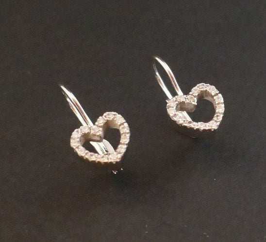 Boucles d'oreilles Boucles d'oreilles Coeur Diamants 58 Facettes