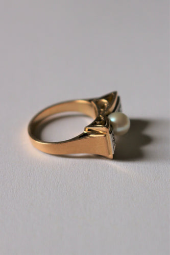 Bague 50 Bague Noeud Perle & diamants 58 Facettes 532