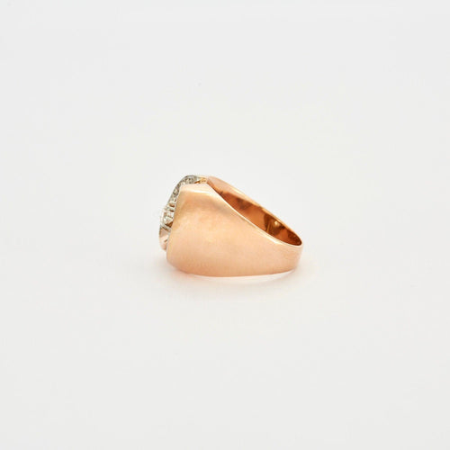 Bague 52.5 Bague vintage tourbillon diamants or rose 58 Facettes