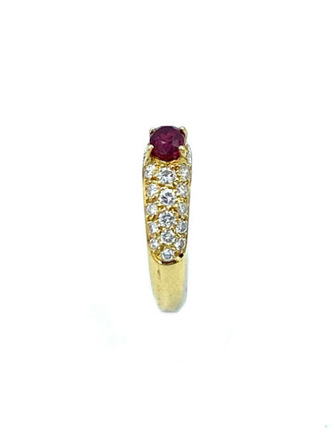 Bague BOUCHERON. Bague rubis et diamants 58 Facettes