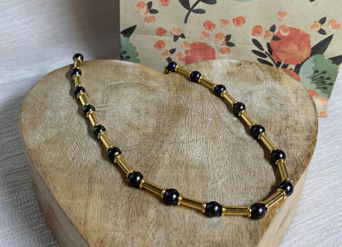 Collier Collier or et perles 58 Facettes 20400000293