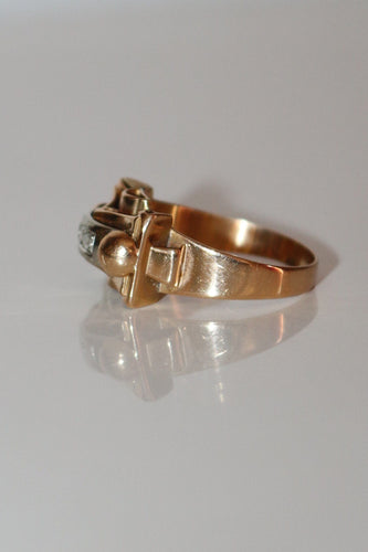 Bague 58 / diamant Bague Rétro 2 Ors, Diamants 58 Facettes 533
