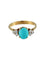 Bague 48 Bague Turquoise 3 Diamants 58 Facettes