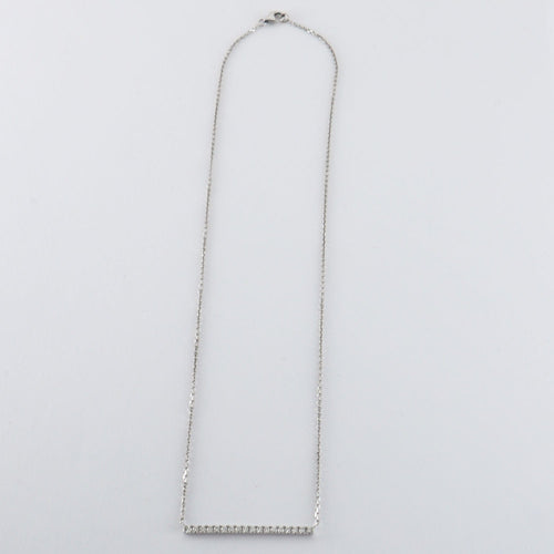 Collier Collier Or blanc pavage Diamants 58 Facettes