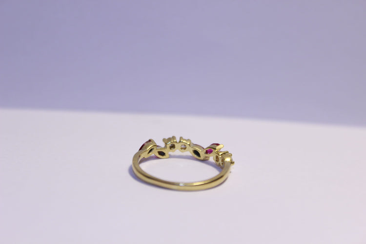 Bague 55 Bague Diamants et Rubis 58 Facettes