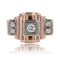 Bague 57 Bague or rose diamants tank 58 Facettes 23-282