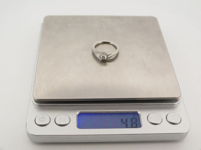 Bague 53 bague DE BEERS solitaire caress platine diamants 0.44ct 58 Facettes 255724