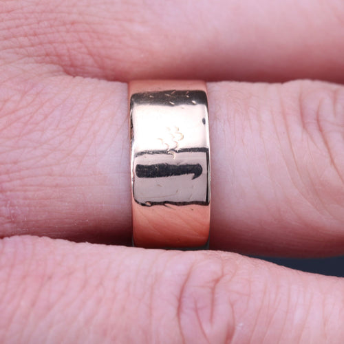 Bague 55 Alliance ancienne large or rose 58 Facettes 16-271