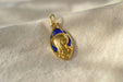 Pendentif Médaille Vierge Marie émail bleu 58 Facettes Ref1894