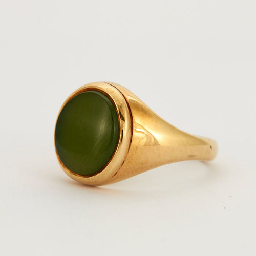 Bague 64 Bague Chevalière Jade 58 Facettes